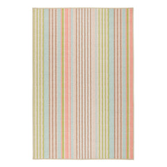 Ana Ticking Machine Washable Rug | Aqua