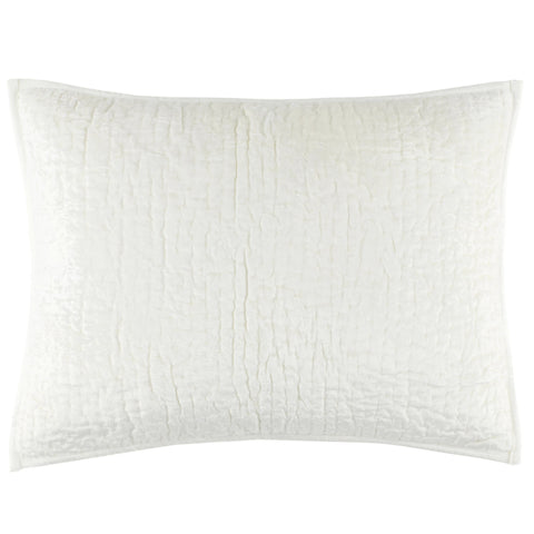 Parisienne Velvet Dove White Quilted Sham