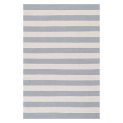 Banks Stripe Handwoven Indoor/Outdoor Rug | Swedish Blue
