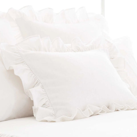 Wilton White Ruffle Sham