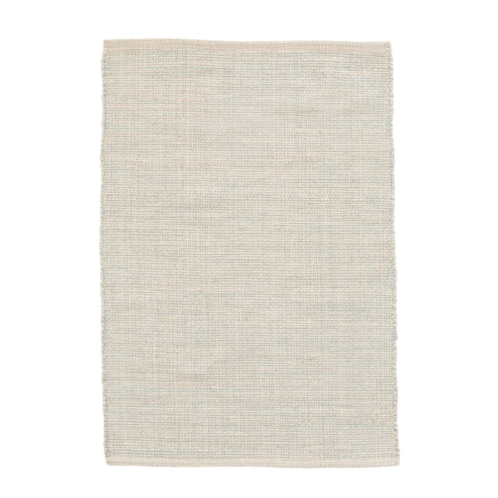 Marled Handwoven Cotton Rug | Light Blue