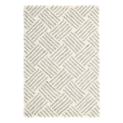 Layers Hand Hooked Wool Rug | Grey