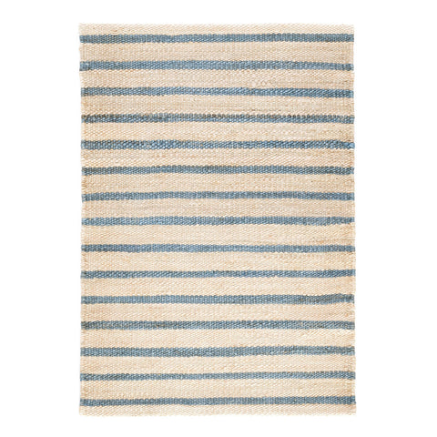 Moana Stripe Handwoven Jute Rug | Blue