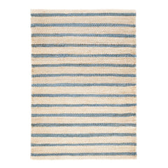 Moana Stripe Handwoven Jute Rug | Blue
