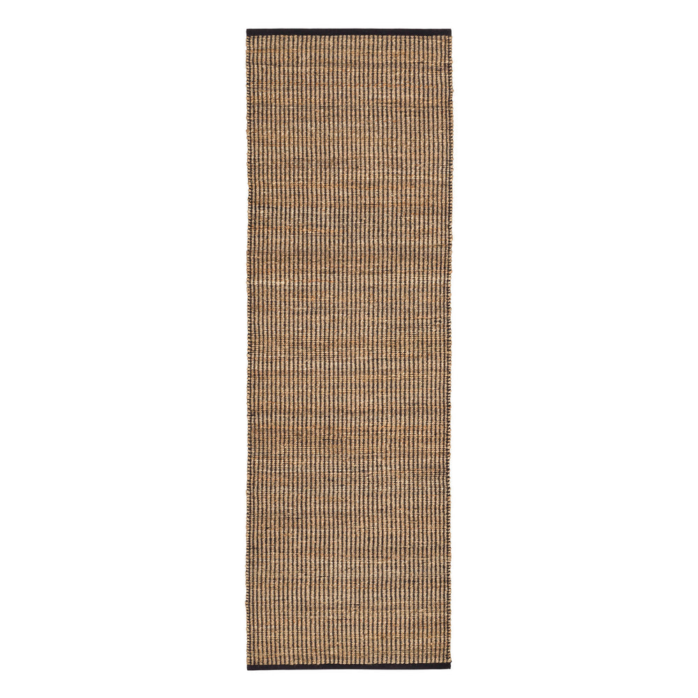 Gridwork Handwoven Jute Rug | Black