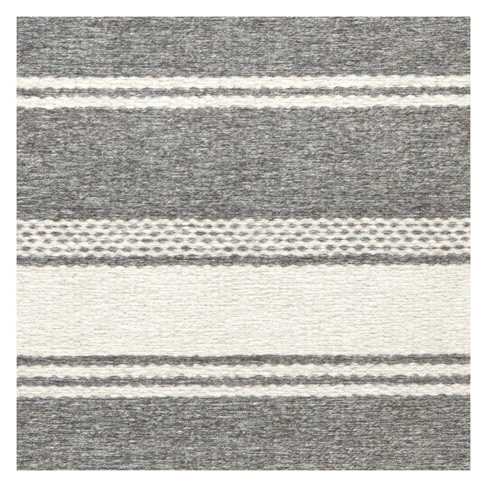 Bowman Stripe Machine Washable Rug Swatch | Grey