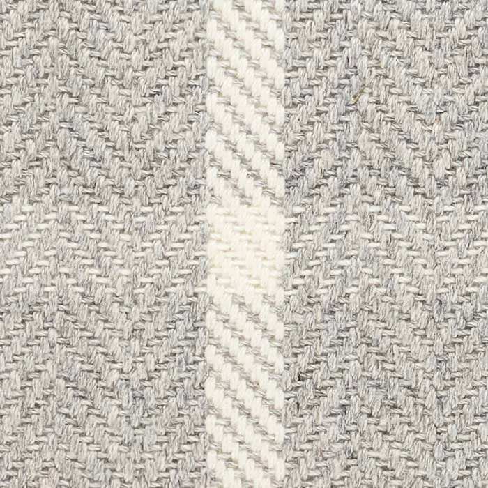 Jackson Woven Wool Custom With Attached Rug Pad Rug Swatch | Grey/Ivory