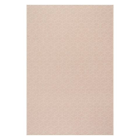 Vivi Chevron Woven Wool Custom Rug | Pink