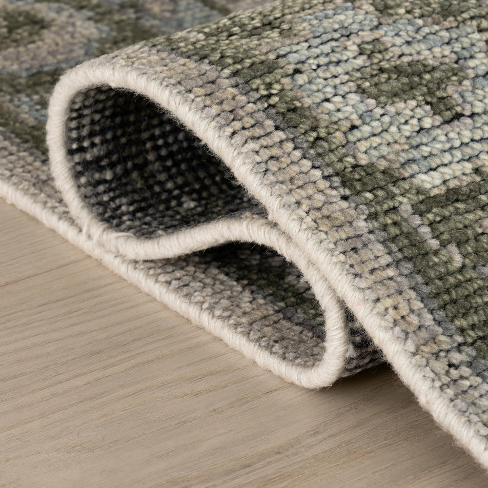 McGuire Hand Knotted Wool-Blend Rug | Mineral Green