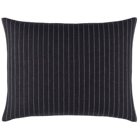 Chalk Stripe Black Sham