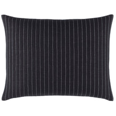 Chalk Stripe Black Sham