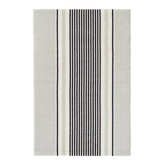 Gunner Stripe Handwoven Cotton Rug | Blue