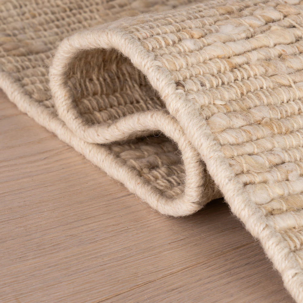 Cullen Hand Woven Wool Rug | Cream
