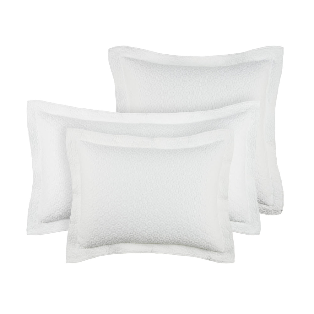 Intaglio Matelasse Sham | White