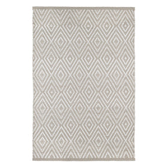 Diamond Handwoven Indoor/Outdoor Rug | Platinum/White