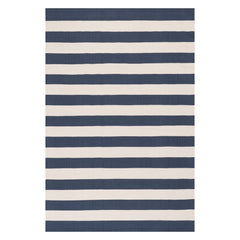 Banks Stripe Handwoven Indoor/Outdoor Rug | Navy