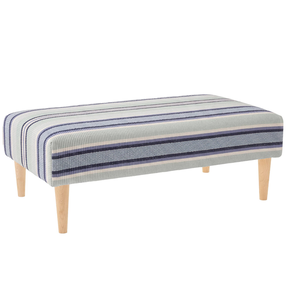 Barbados Stripe Rug Ottoman | Blue