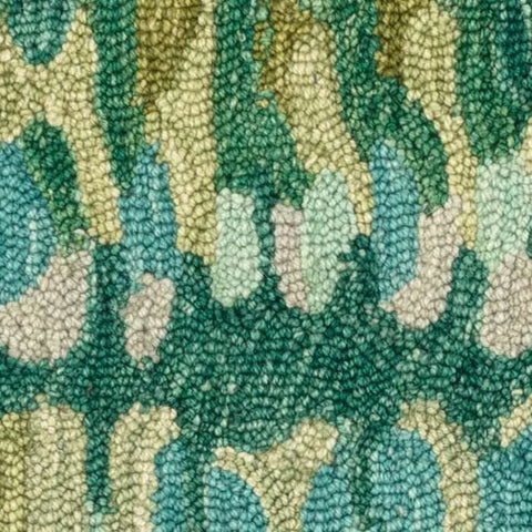 Paint Chip Moss Hand Micro Hooked Wool Rug Swatch