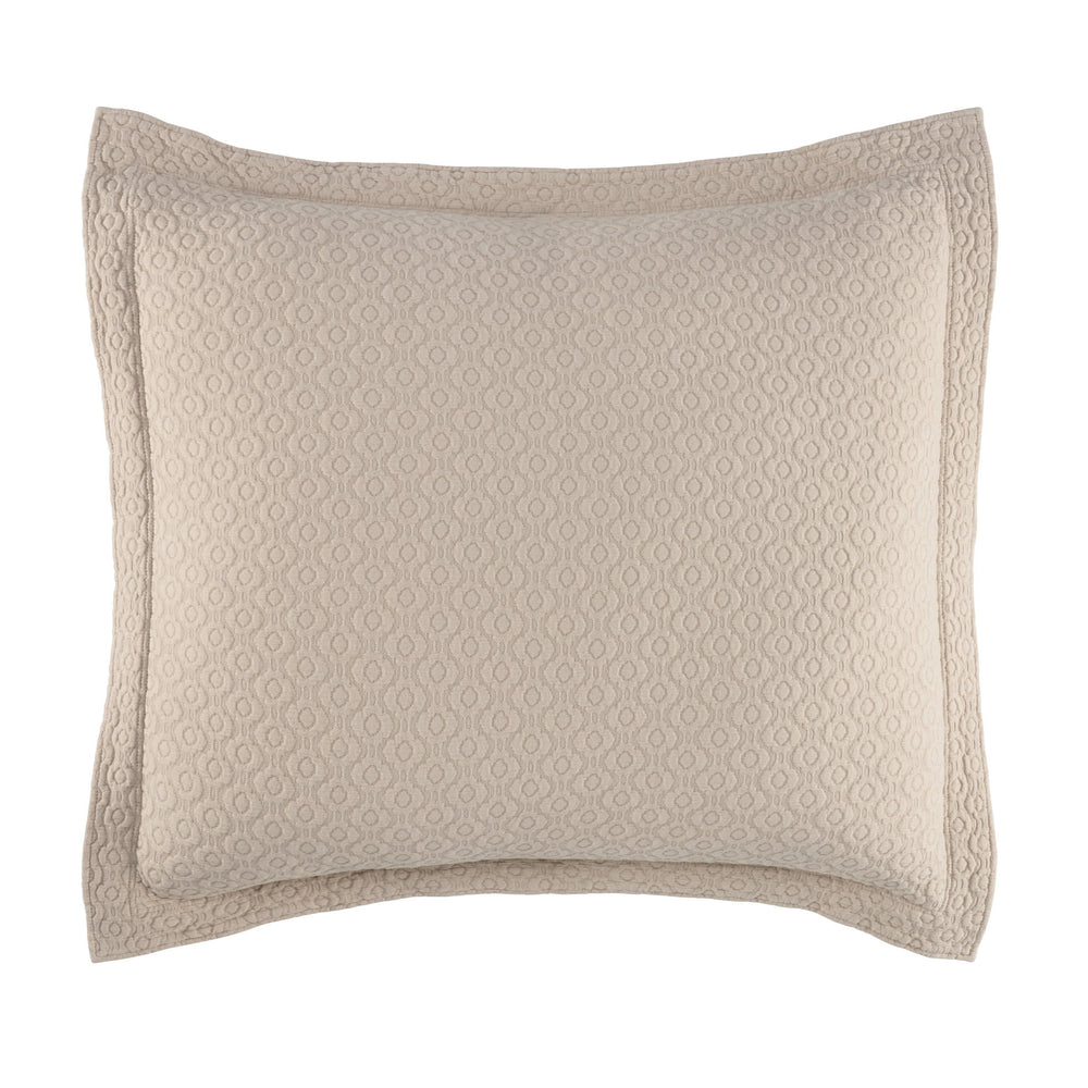 Intaglio Matelasse Sham | Oatmeal
