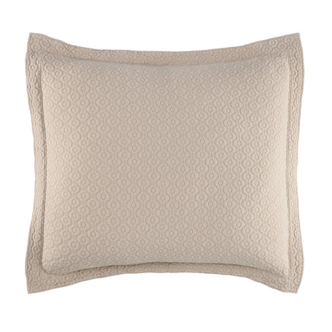 Intaglio Matelasse Sham | Oatmeal