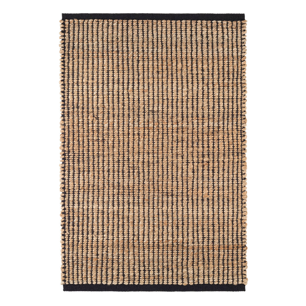 Gridwork Handwoven Jute Rug | Black