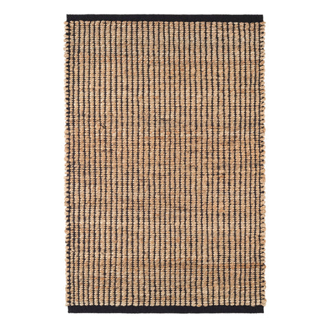 Gridwork Handwoven Jute Rug | Black