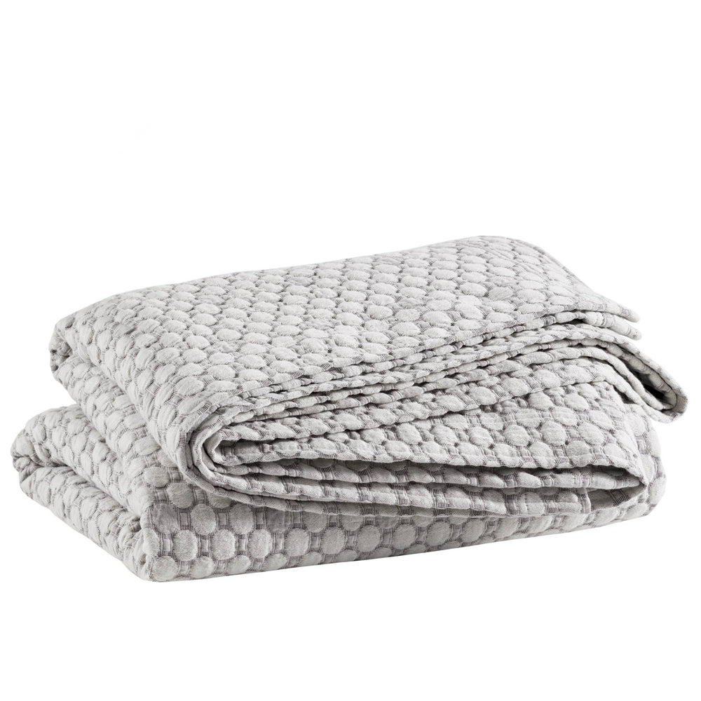 Lodi Matelasse Coverlet | Silver