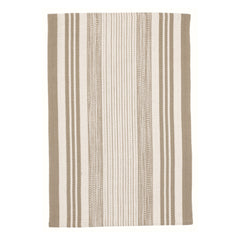 Quincy Stripe Handwoven Indoor/Outdoor Rug | Khaki