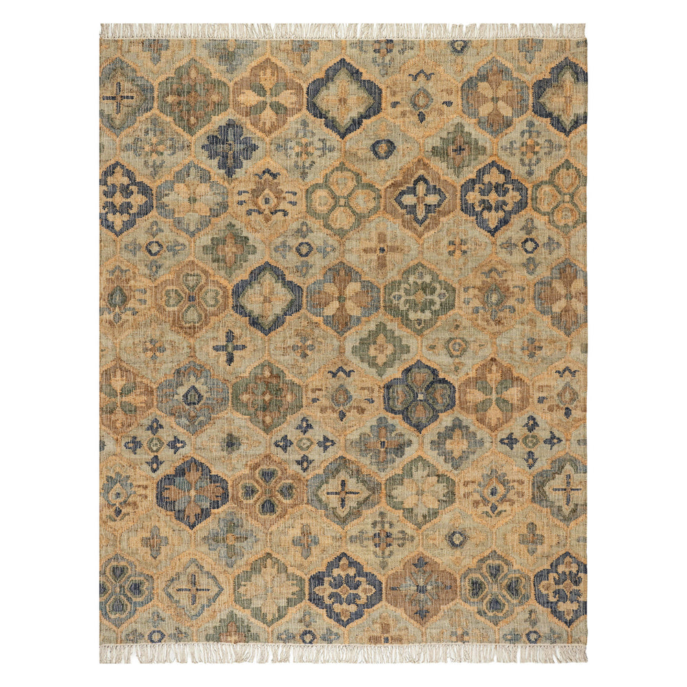 Pali Handwoven Jute Rug | Blue