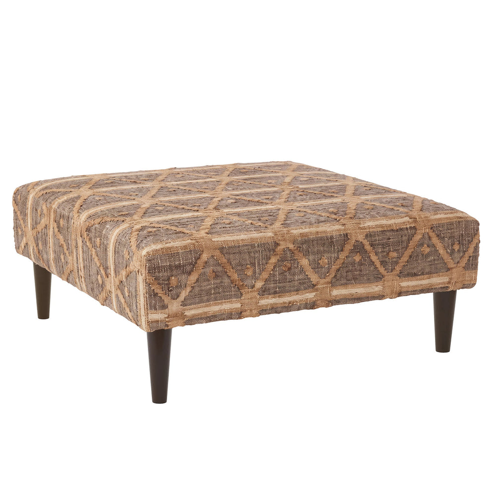 Rumi Rug Ottoman | Brown