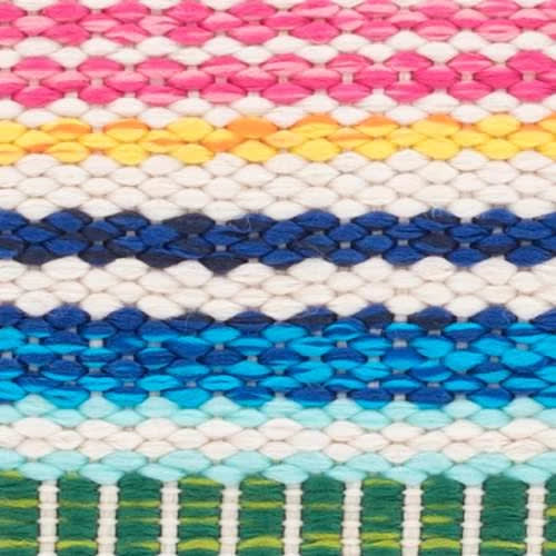 Bright Stripe Handwoven Indoor/Outdoor Rug Swatch | Multi