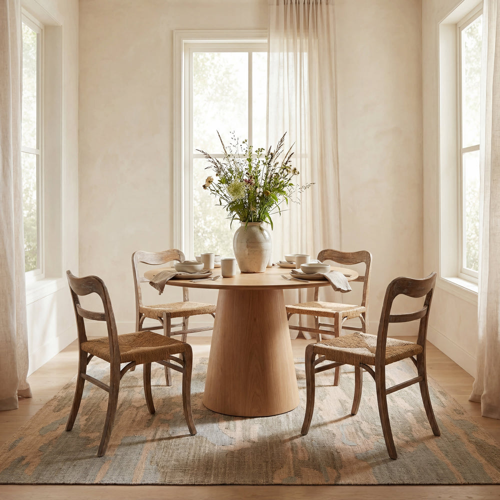 Navi Textured Abstract Indoor Rug | Natural