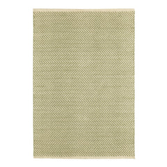 Herringbone Sage Handwoven Cotton Rug