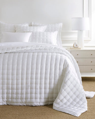 Silken Solid Puff | White