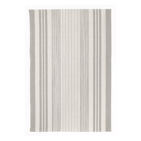 Quincy Stripe Platinum Handwoven Indoor/Outdoor Rug