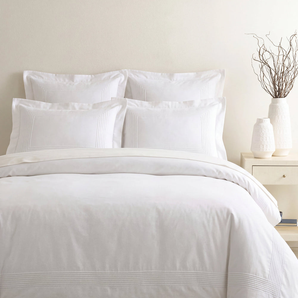 Faith Embroidered Duvet Cover | White