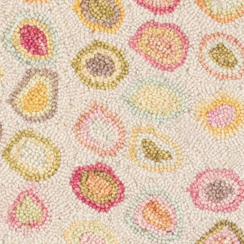 Cat's Paw Hand Micro Hooked Wool Rug Swatch | Pastel
