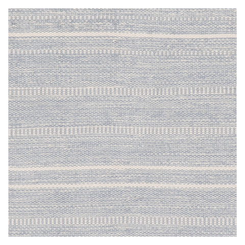Skipper Stripe Handwoven Indoor/Outdoor Rug Swatch | Swedish Blue