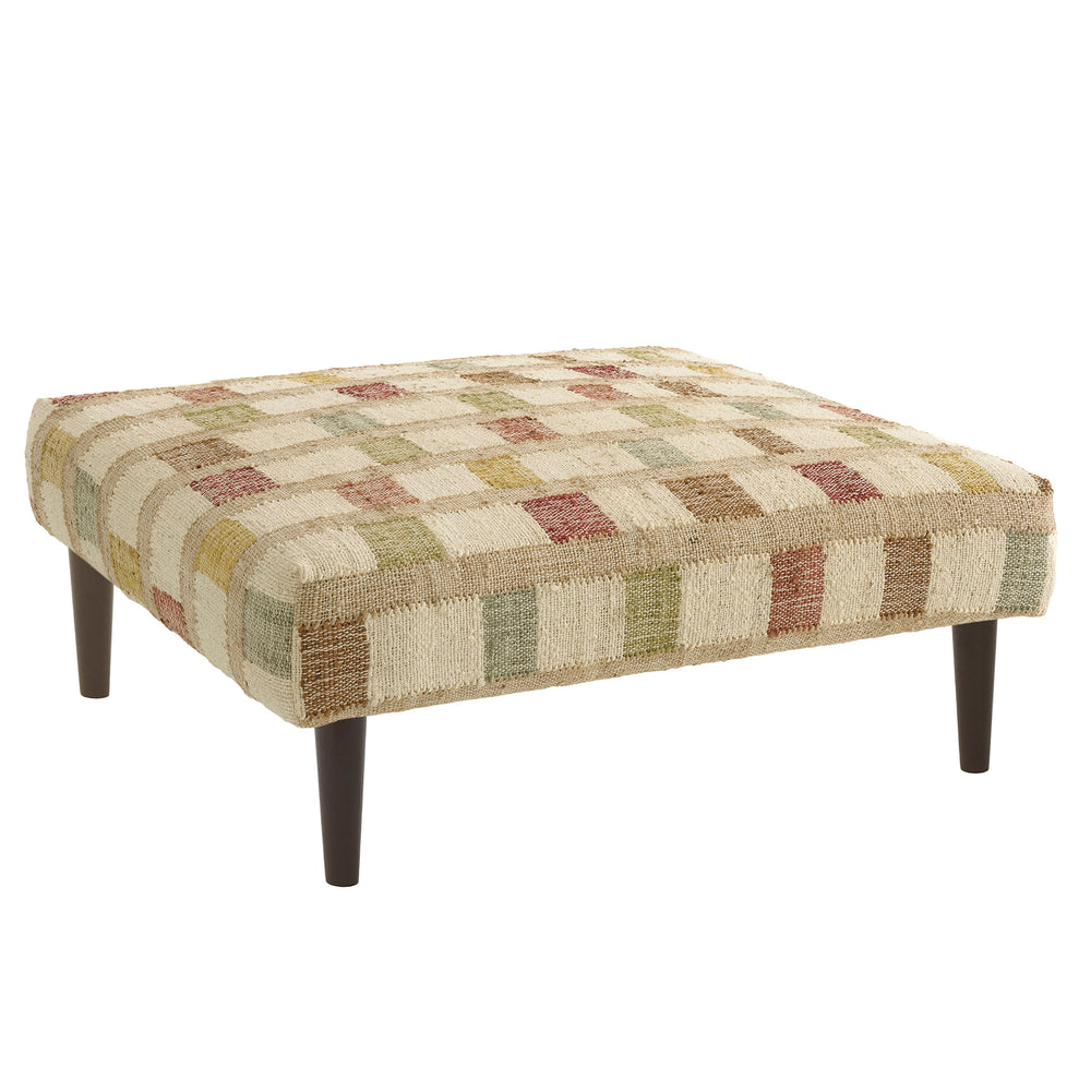 Mosaic Multi Custom Rug Ottoman | Multicolored