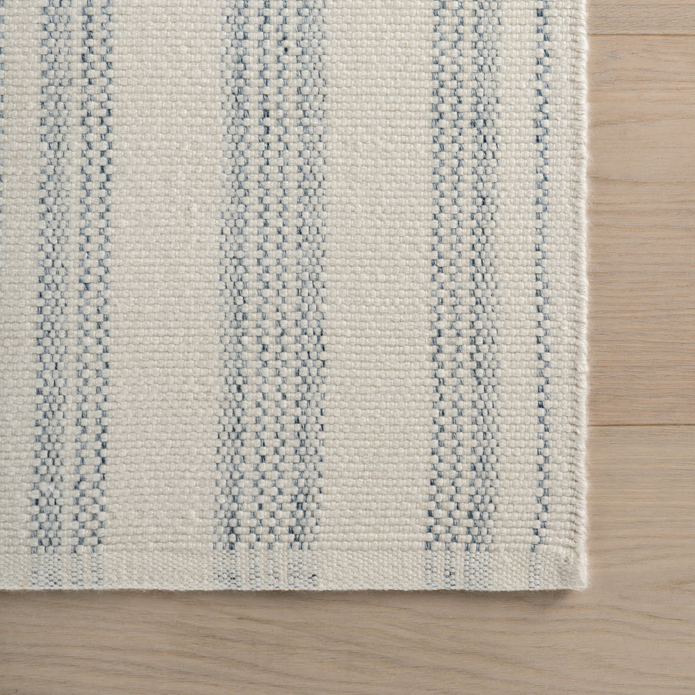 Nexel Striped Farmhouse Rug | Blue