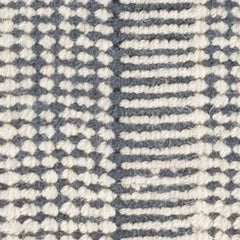 Raffa Navy Woven Wool Custom Rug Swatch With Attached Rug Pad