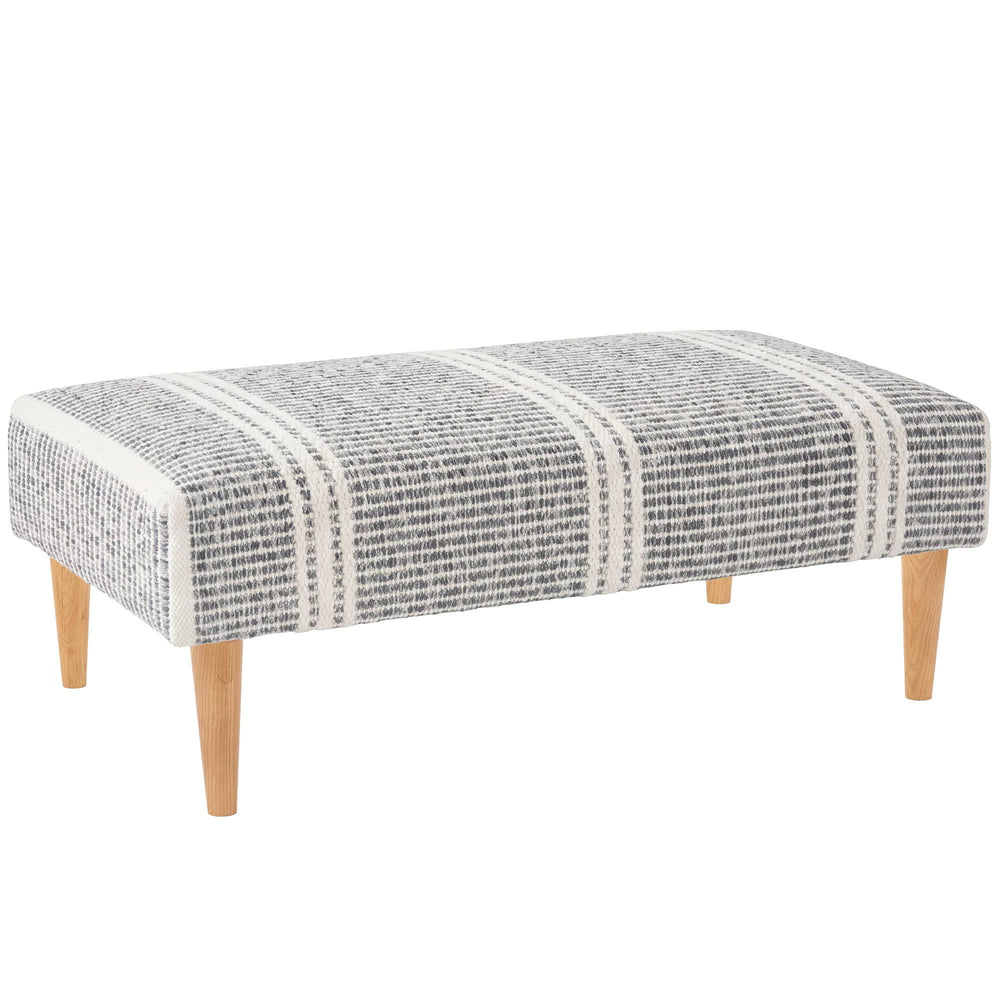 Malta Rug Ottoman | Grey