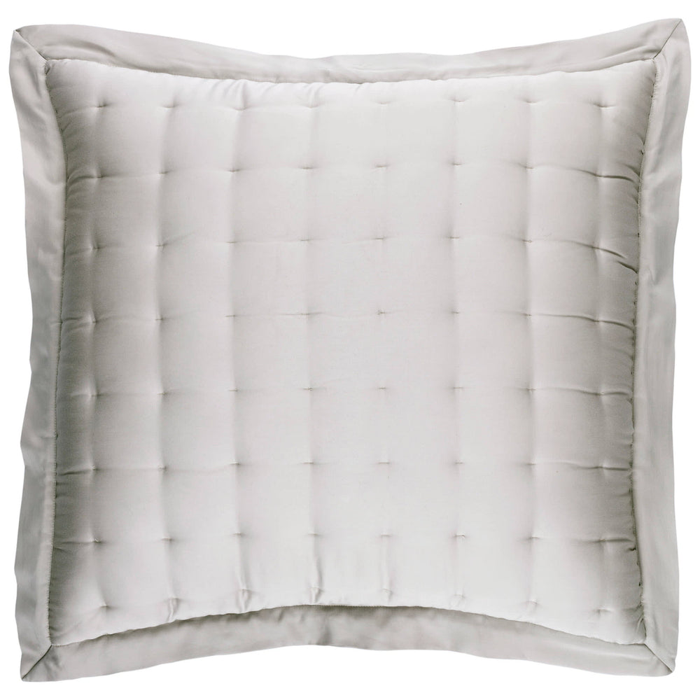 Silken Solid Puff Sham | Grey