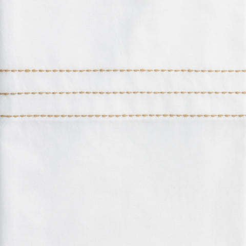 Julia Embroidered Pillowcases | Gold