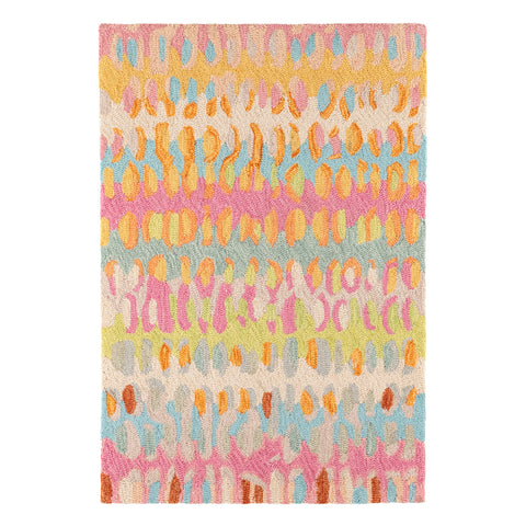 Paint Chip Confetti Hand Micro Hooked Wool Rug