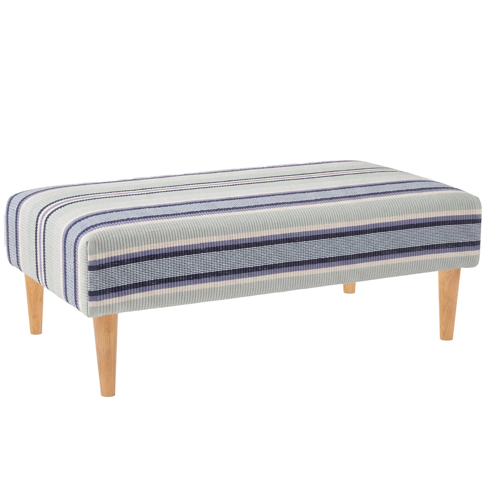 Barbados Stripe Rug Ottoman | Blue