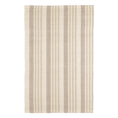 Putney Stripe Ivory Handwoven Cotton Rug