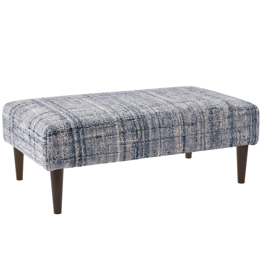 Harris Rug Ottoman | Blue/Ivory