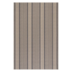 Clemira Coastal Striped Machine Washable Rug | Navy
