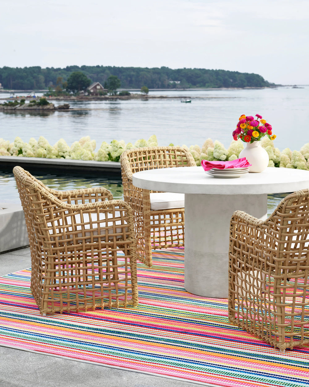 Bright Stripe Handwoven Indoor/Outdoor Rug | Multi